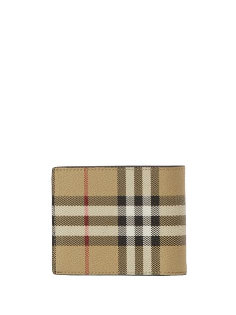 burberry vintage check leather bi-fold wallet|burberry zipper wallet.